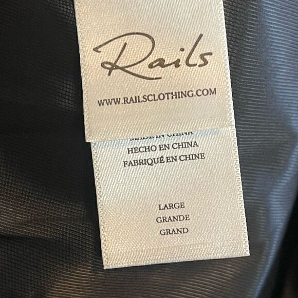 Rails Jac Blazer in black with charcoal pinstripe. L. NWT - Picture 7 of 10